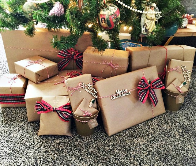 Brown Paper Packages Tied Up with String- Our Presents This Year | Current Crush: Target Dollar Spot | NewlyweddedWurl.Wordpress.com